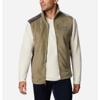 Columbia Muške Prsluci - Steens Mountain Fleece Sive Zelene | MZWE-49832
